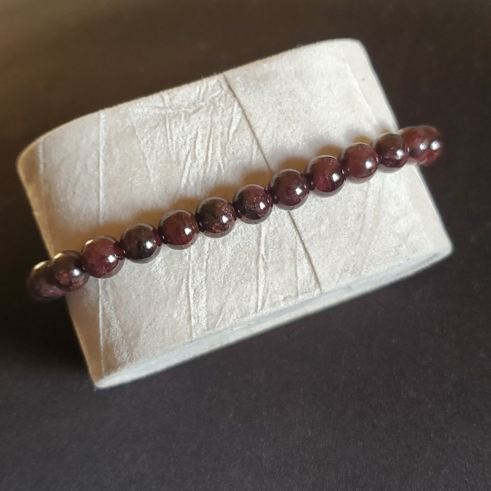 Red Garnet Bolo Bracelet in Sterling Silver - Picture 3 of 6
